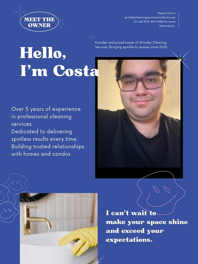Costa, owner of Grimsby Cleaning Services
